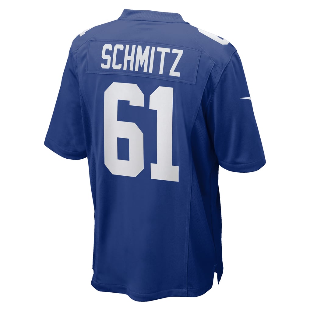 Men's New York Giants John Michael Schmitz Nike  Royal Team Game Jersey - Image 4