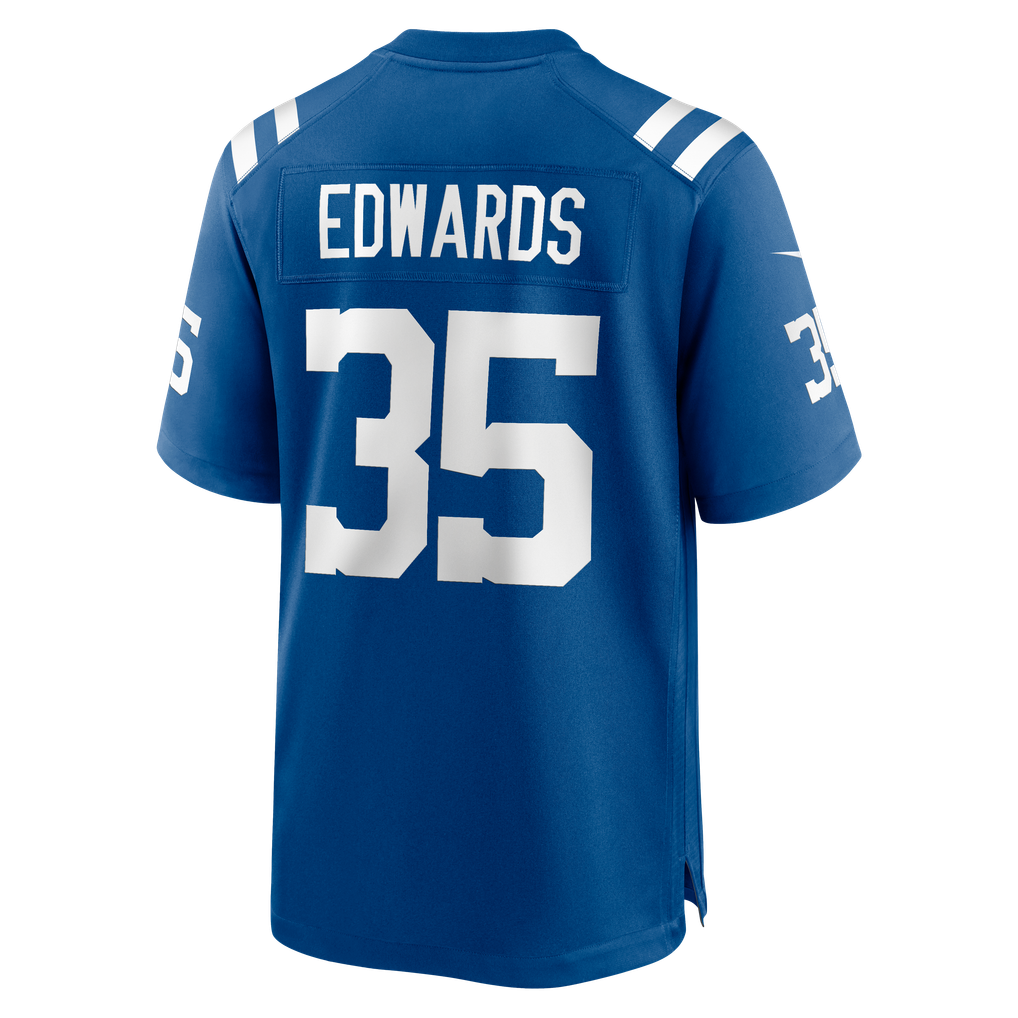 Men's Indianapolis Colts Johnathan Edwards Nike  Royal Team Game Jersey - Image 4