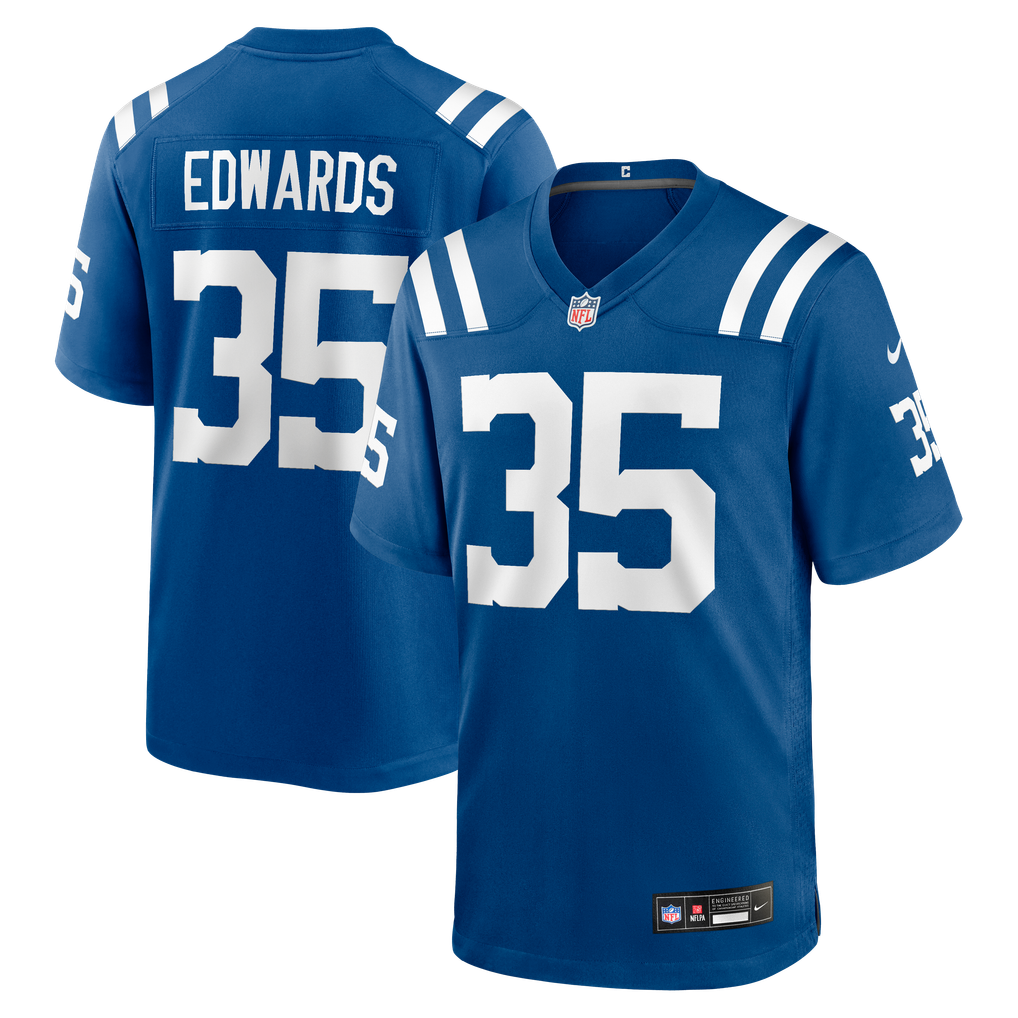 Men's Indianapolis Colts Johnathan Edwards Nike  Royal Team Game Jersey - Image 1