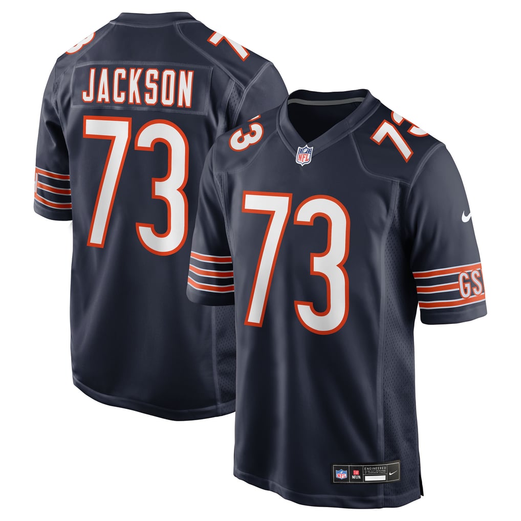Men's Chicago Bears Jonah Jackson Nike Navy Team Game Jersey - Image 2