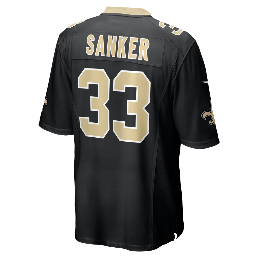 Men's New Orleans Saints Jonas Sanker Nike  Black Team Game Jersey - Image 4