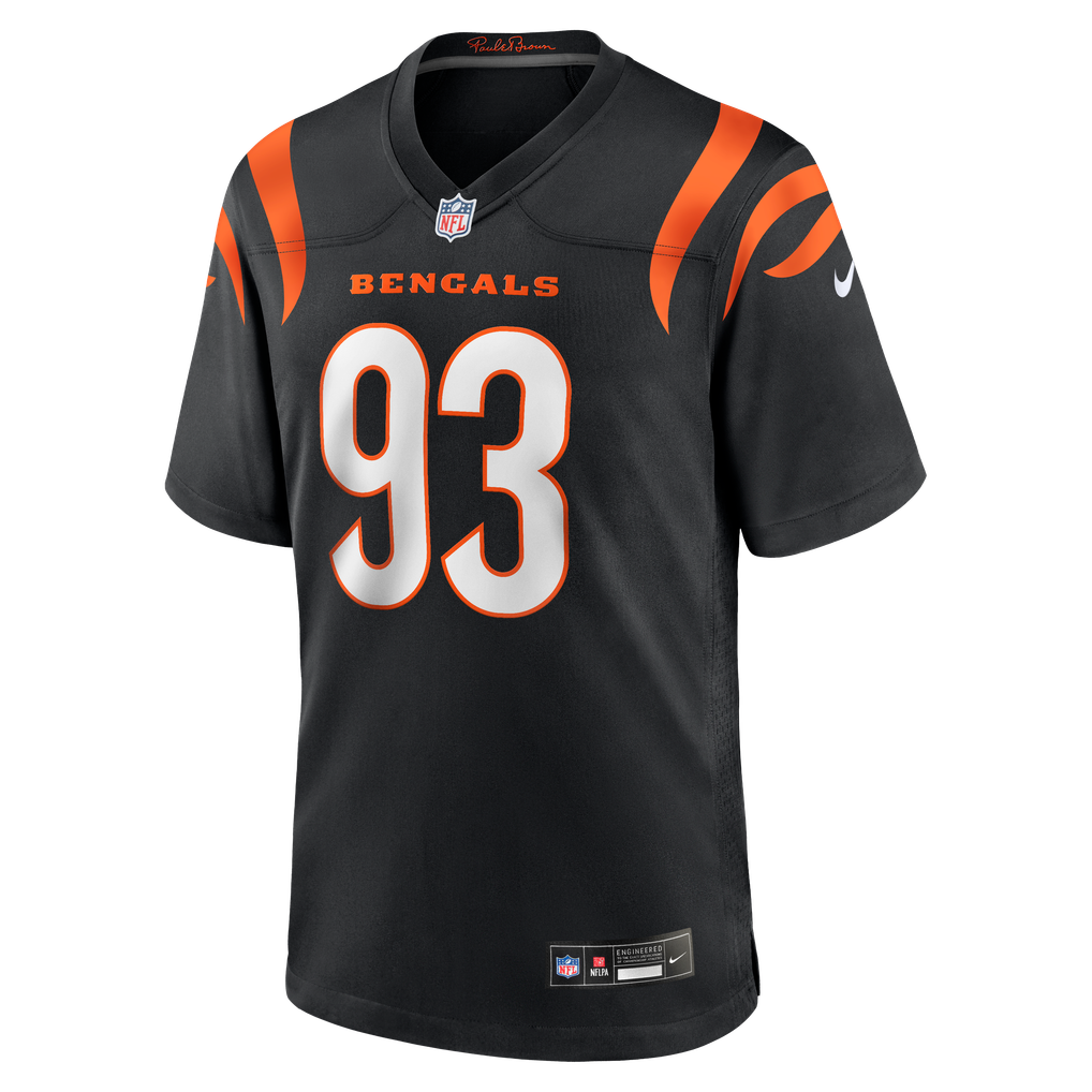 Men's Cincinnati Bengals Jonathan Allen Nike Black Team Game Jersey - Image 3