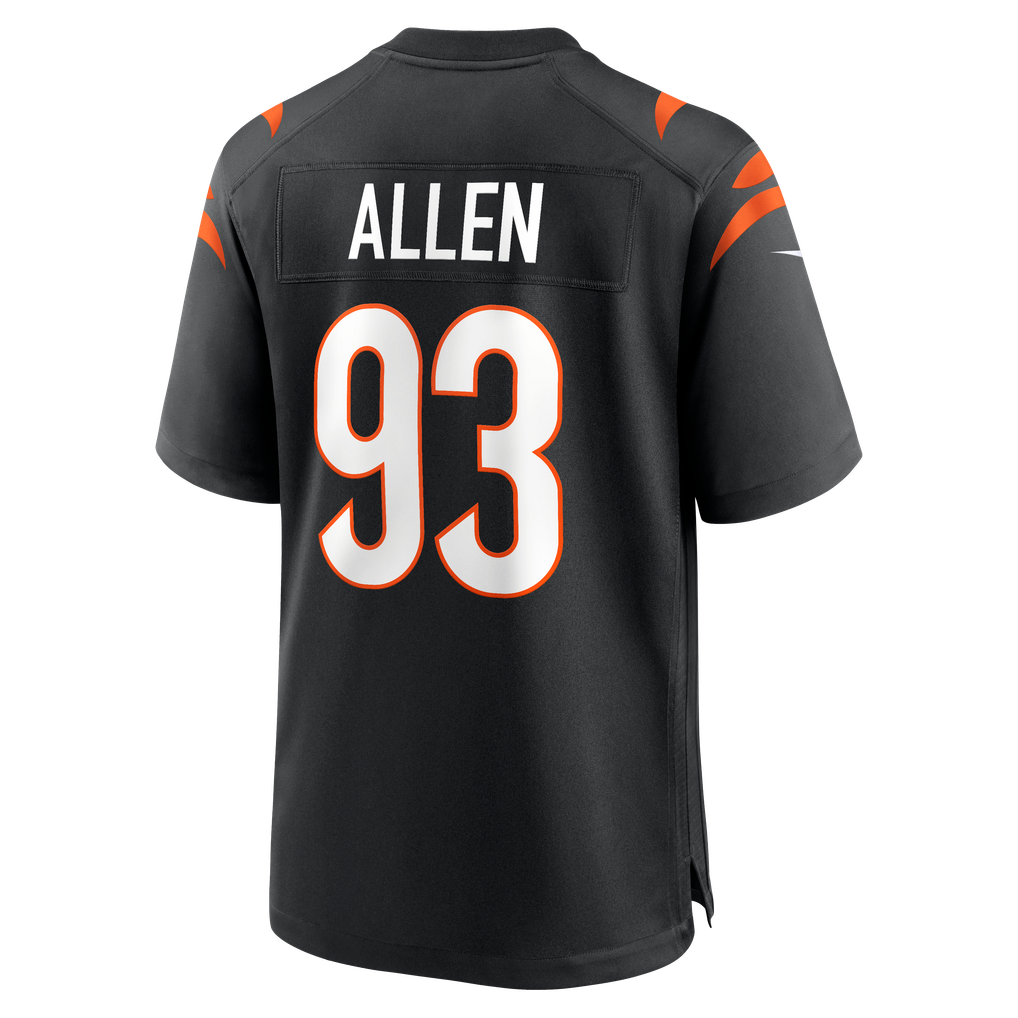 Men's Cincinnati Bengals Jonathan Allen Nike Black Team Game Jersey - Image 4