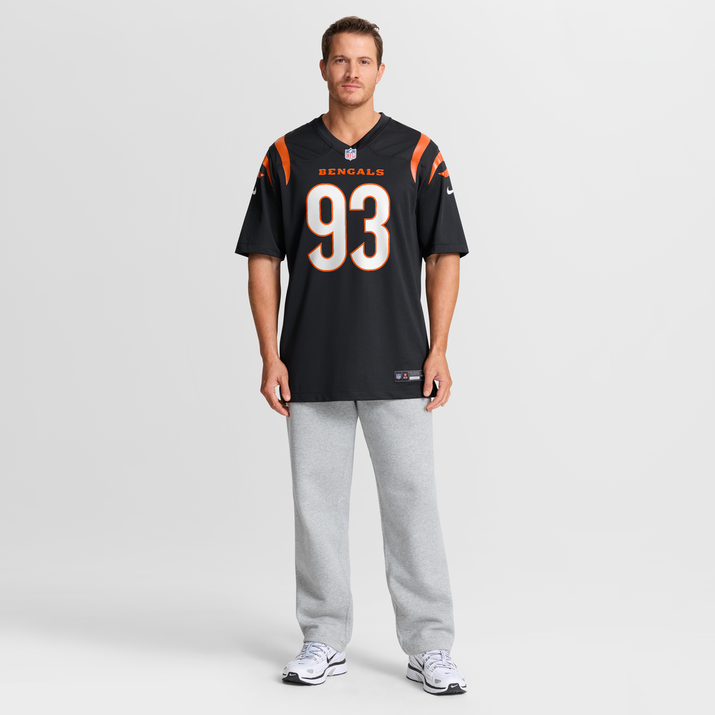 Men's Cincinnati Bengals Jonathan Allen Nike Black Team Game Jersey - Image 5