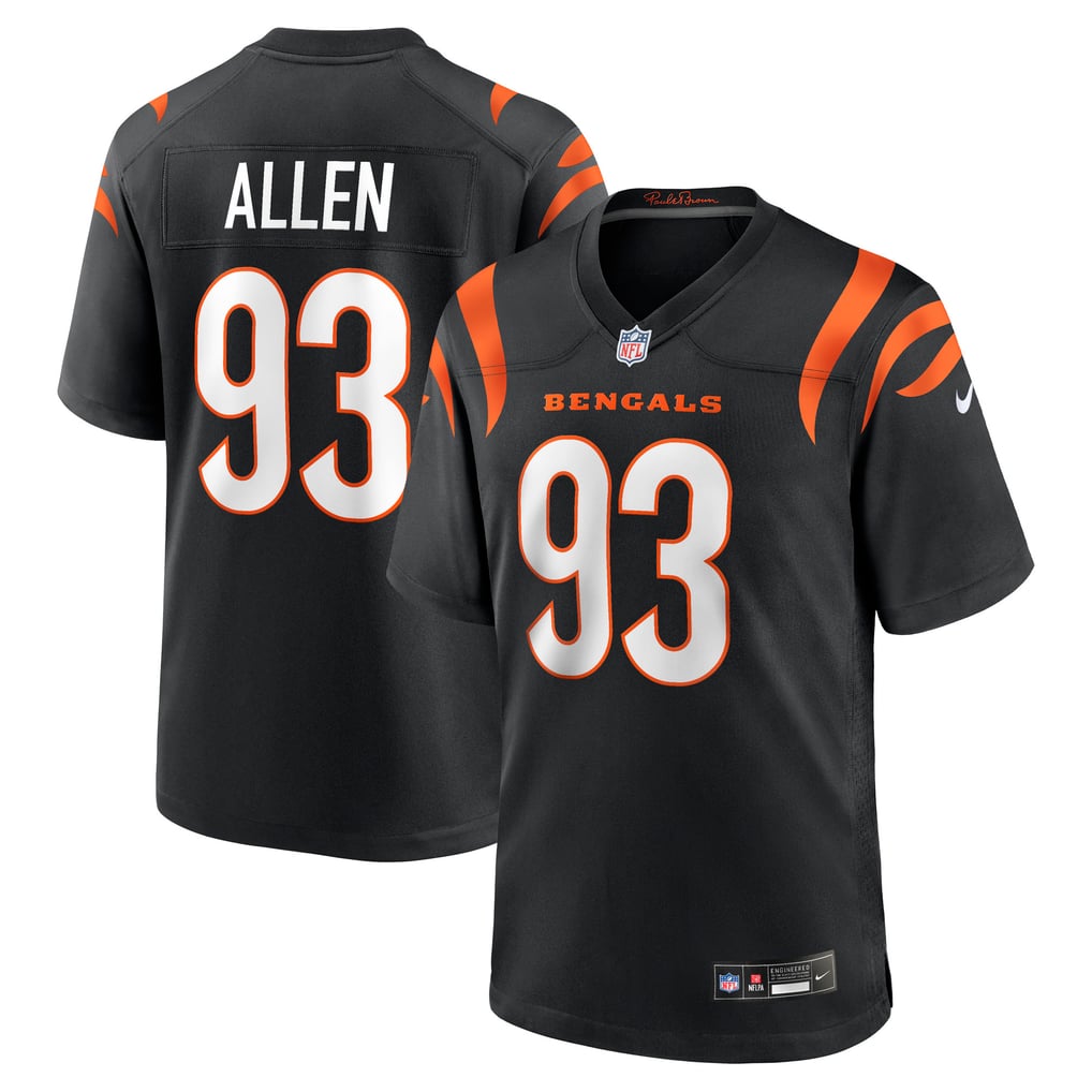 Men's Cincinnati Bengals Jonathan Allen Nike Black Team Game Jersey - Image 1