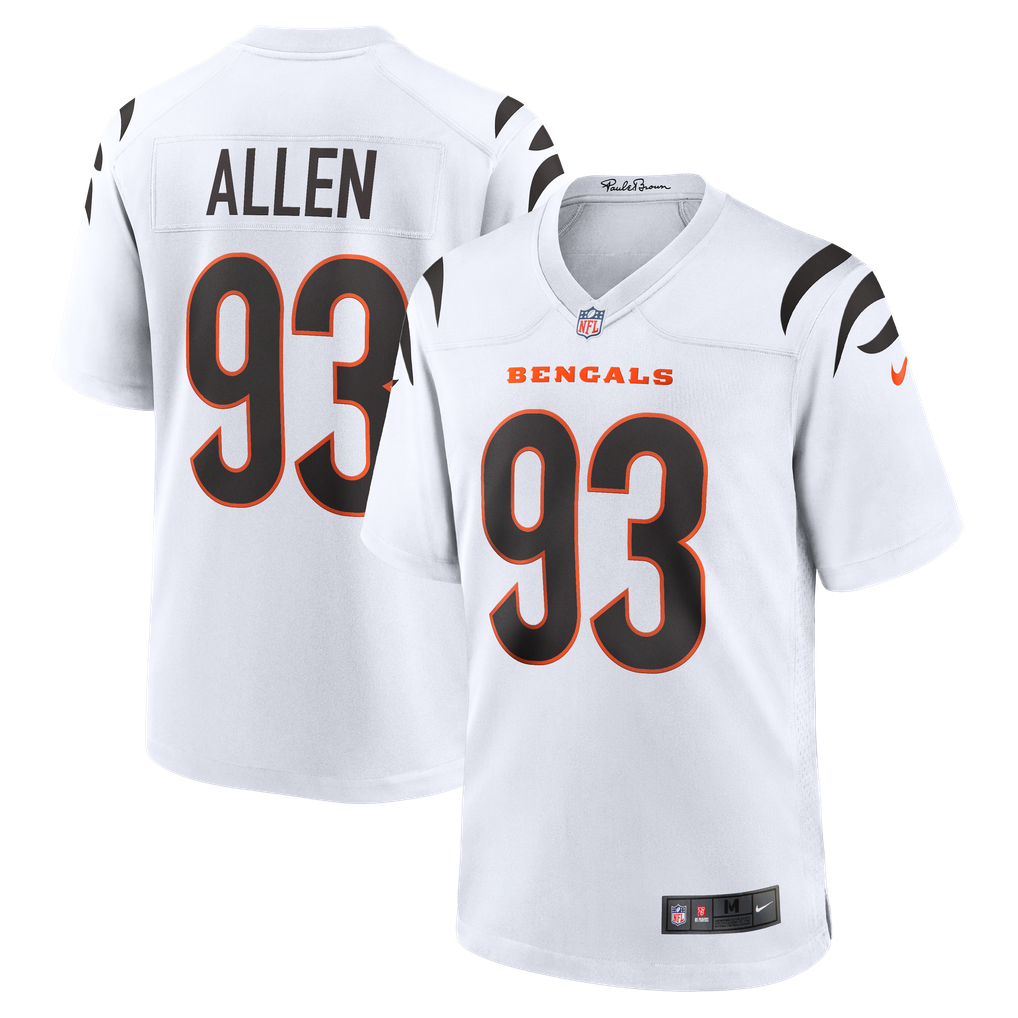 Men's Cincinnati Bengals Jonathan Allen Nike White Game Jersey - Image 2