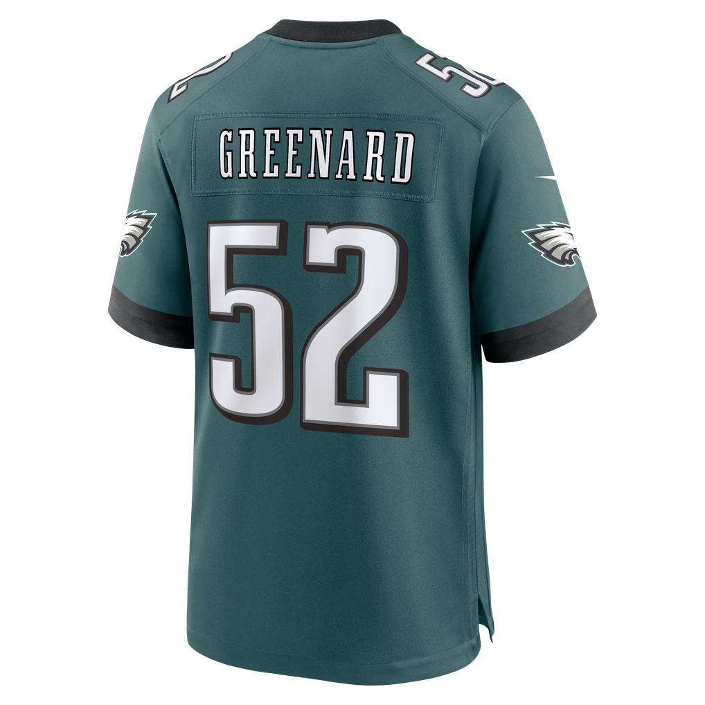 Men's Philadelphia Eagles Jonathan Greenard Nike Midnight Green Game Jersey - Image 4