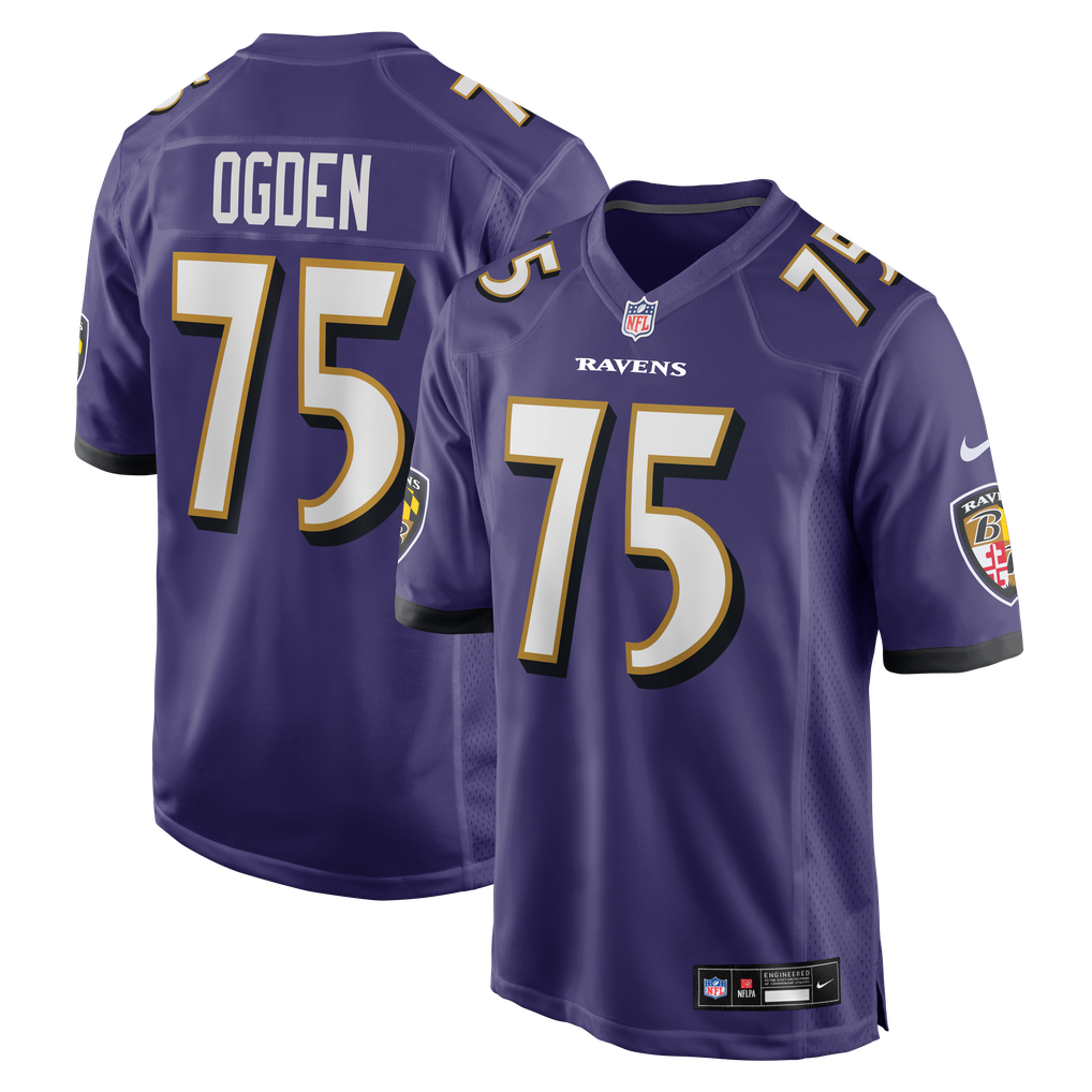 Men's Baltimore Ravens Jonathan Ogden Nike Purple Game Retired Player Jersey