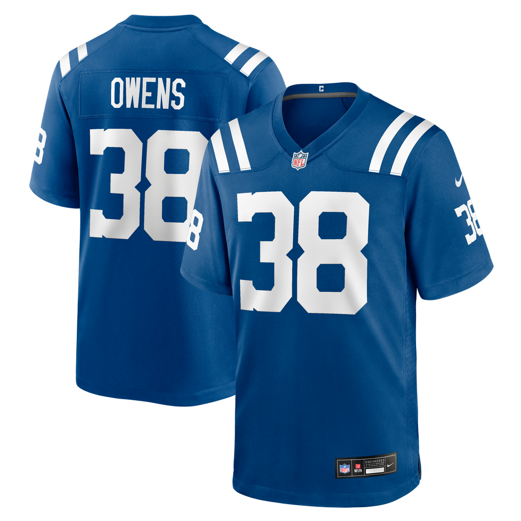 Men's Indianapolis Colts Jonathan Owens Nike Royal Team Game Jersey - Image 2