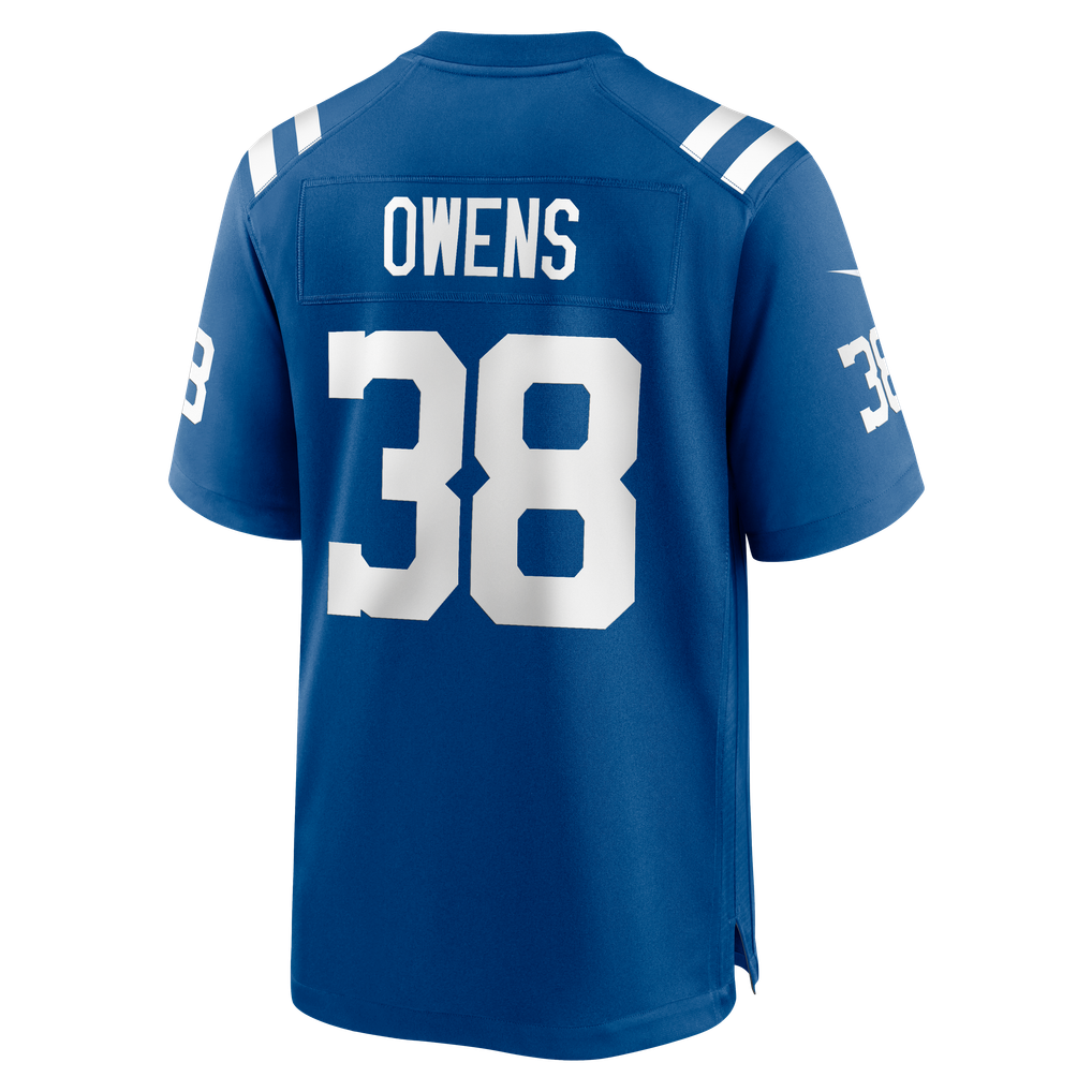 Men's Indianapolis Colts Jonathan Owens Nike Royal Team Game Jersey - Image 6