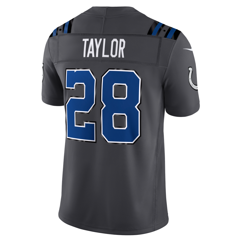 Men's Indianapolis Colts Jonathan Taylor Nike Anthracite 2026 Rivalries Collection Stitched Limited Jersey - Image 4