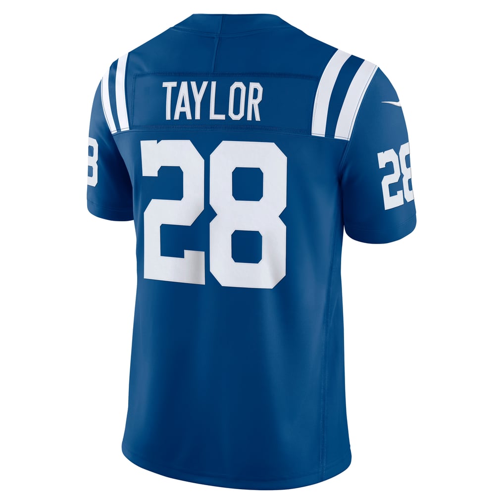 Men's Indianapolis Colts Jonathan Taylor Nike Royal Team Vapor F.U.S.E. Stitched Limited Jersey - Image 4