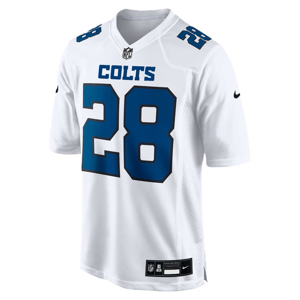 Men's Indianapolis Colts Jonathan Taylor Nike Tundra White Fashion Game Jersey - Image 3