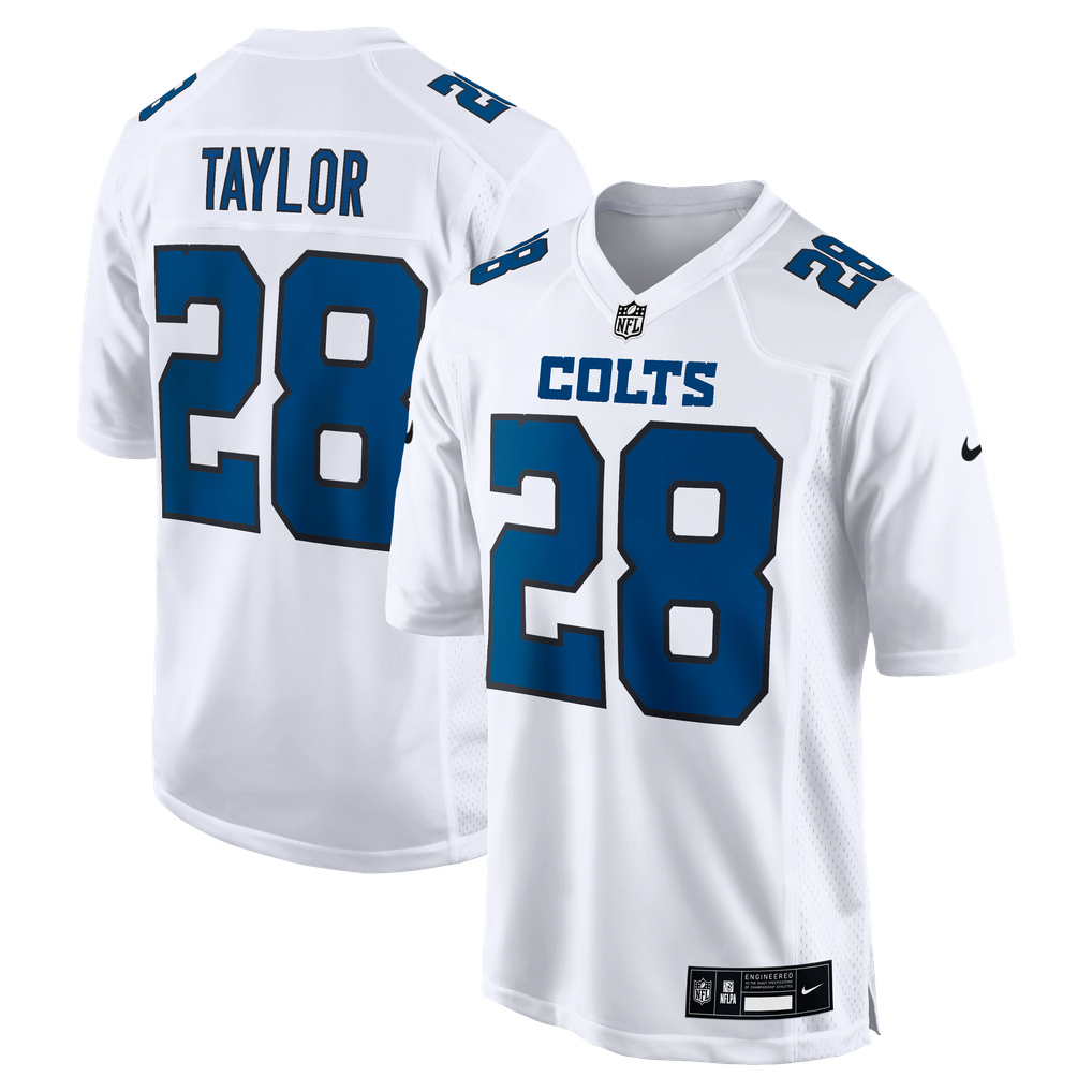 Men's Indianapolis Colts Jonathan Taylor Nike Tundra White Fashion Game Jersey - Image 1