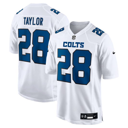 Men's Indianapolis Colts Jonathan Taylor Nike Tundra White Fashion Game Jersey - Image 1