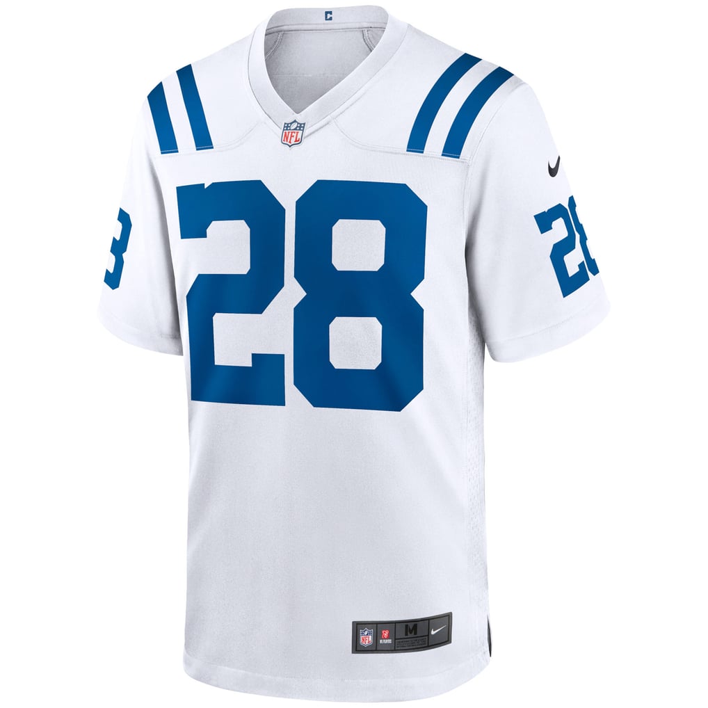 Men's Indianapolis Colts Jonathan Taylor Nike White Game Jersey - Image 3