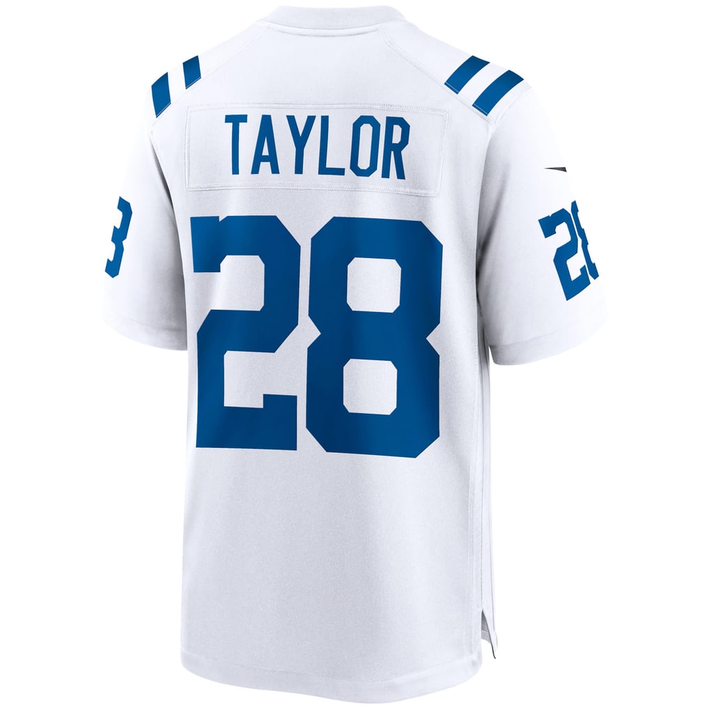 Men's Indianapolis Colts Jonathan Taylor Nike White Game Jersey - Image 4