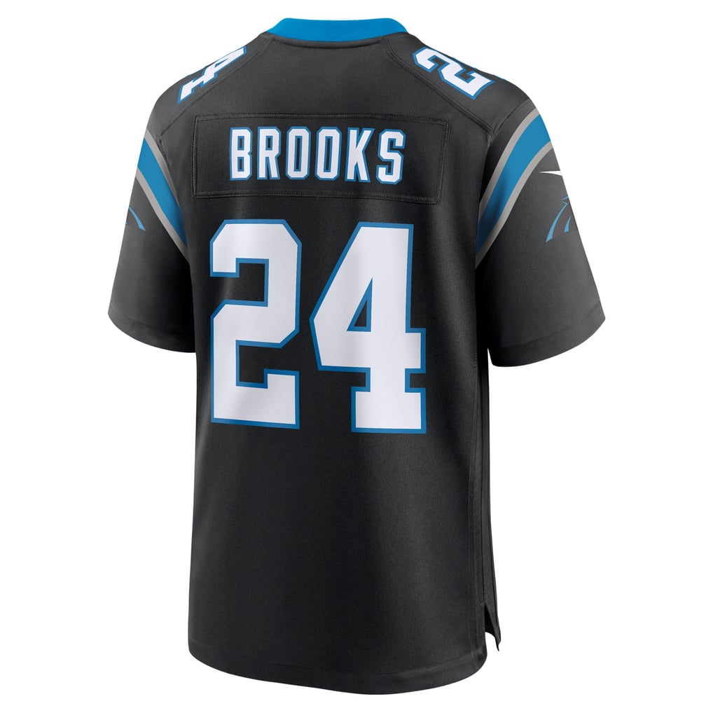 Men's Carolina Panthers Jonathon Brooks Nike Black Game Jersey - Image 4