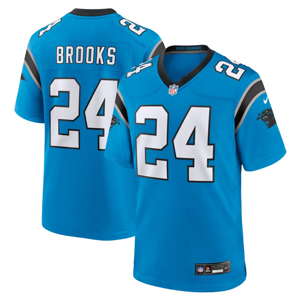 Men's Carolina Panthers Jonathon Brooks Nike Blue Alternate Game Player Jersey - Image 2