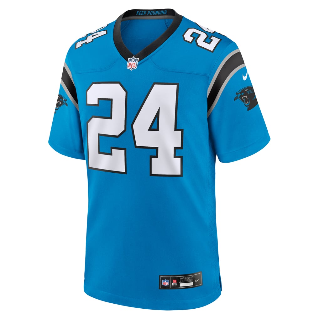 Men's Carolina Panthers Jonathon Brooks Nike Blue Alternate Game Player Jersey - Image 3
