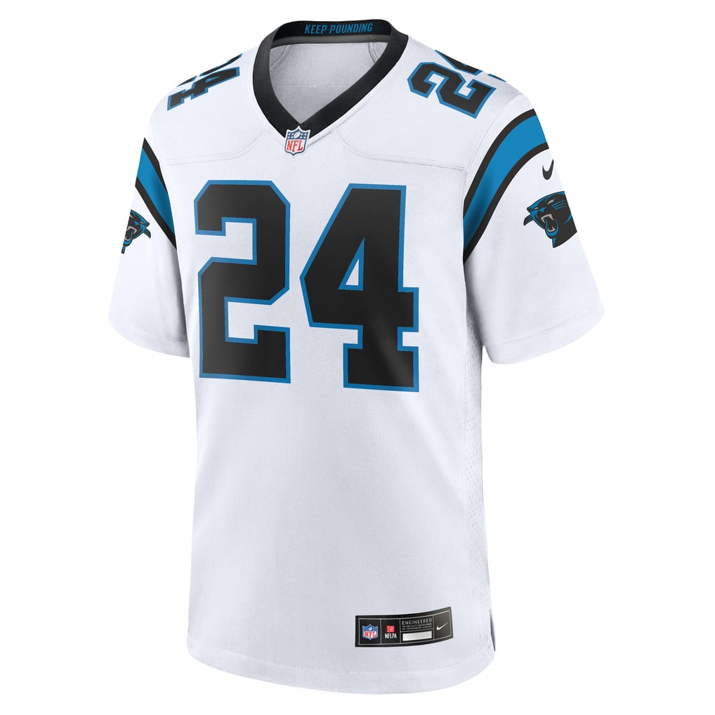 Men's Carolina Panthers Jonathon Brooks Nike White Game Jersey - Image 3