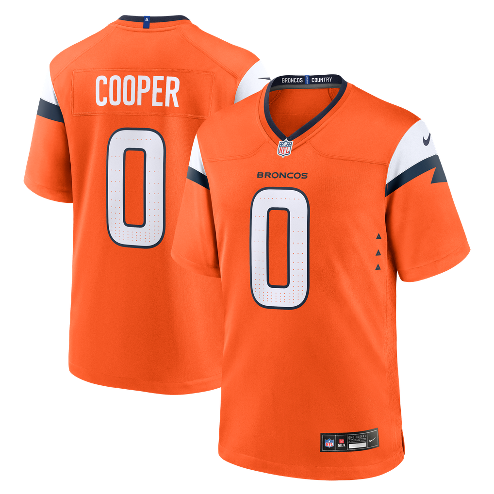 Men's Denver Broncos Jonathon Cooper Nike  Orange Team Game Jersey - Image 2