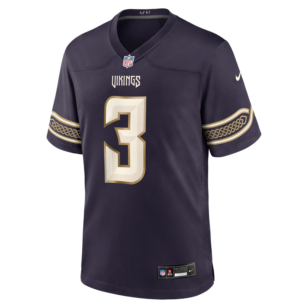 Men's Minnesota Vikings Jordan Addison Nike Purple 2026 Rivalries Collection Game Jersey - Image 3