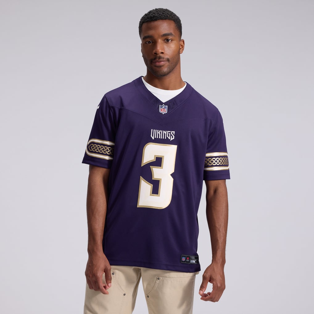 Men's Minnesota Vikings Jordan Addison Nike Purple 2026 Rivalries Collection Stitched Limited Jersey - Image 3