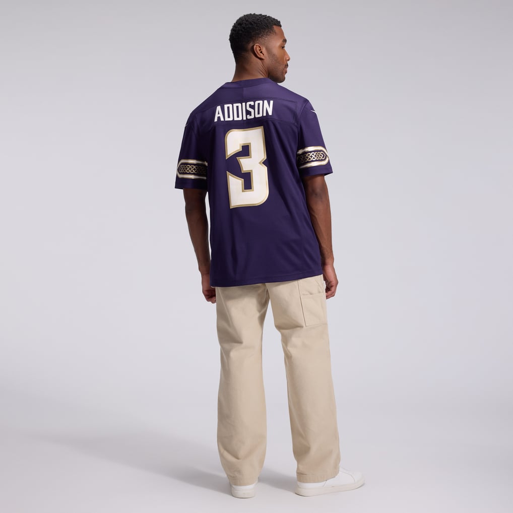 Men's Minnesota Vikings Jordan Addison Nike Purple 2026 Rivalries Collection Stitched Limited Jersey - Image 6