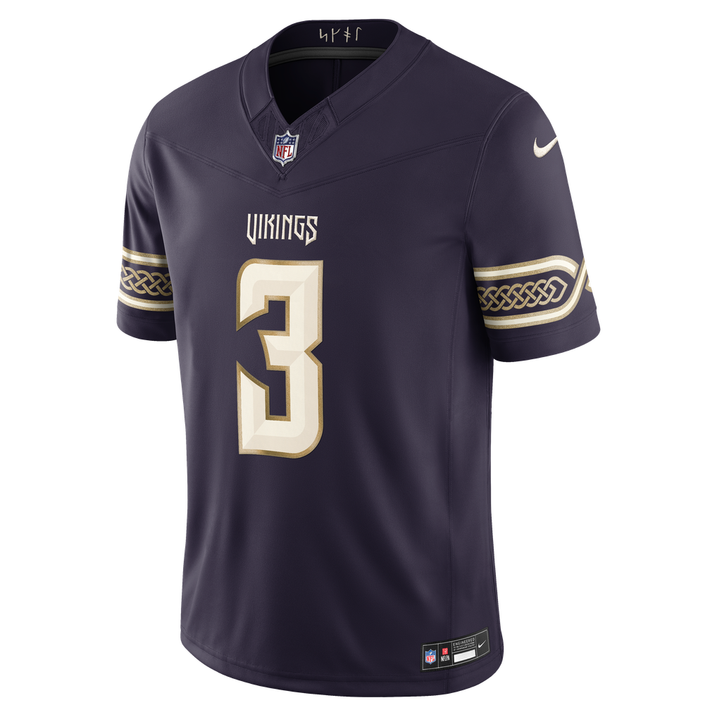 Men's Minnesota Vikings Jordan Addison Nike Purple 2026 Rivalries Collection Stitched Limited Jersey - Image 7