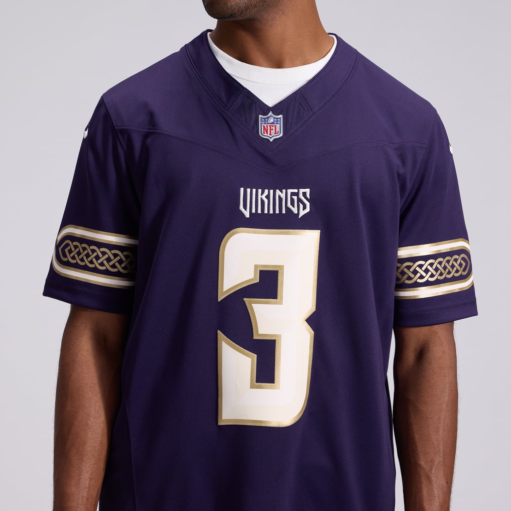 Men's Minnesota Vikings Jordan Addison Nike Purple 2026 Rivalries Collection Stitched Limited Jersey - Image 9
