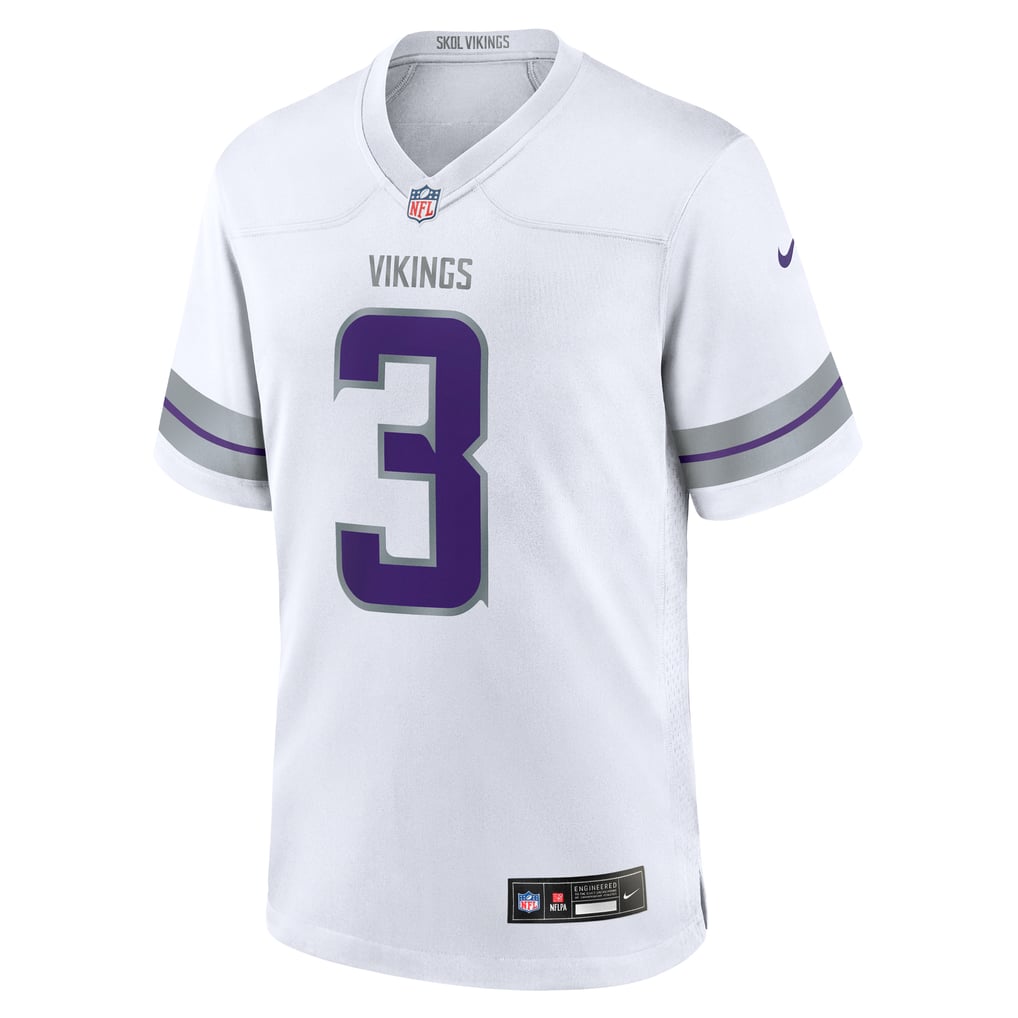 Men's Minnesota Vikings Jordan Addison Nike White Alternate Game Player Jersey - Image 3