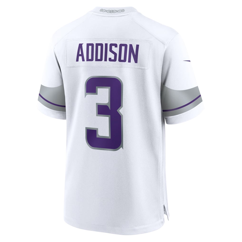 Men's Minnesota Vikings Jordan Addison Nike White Alternate Game Player Jersey - Image 4