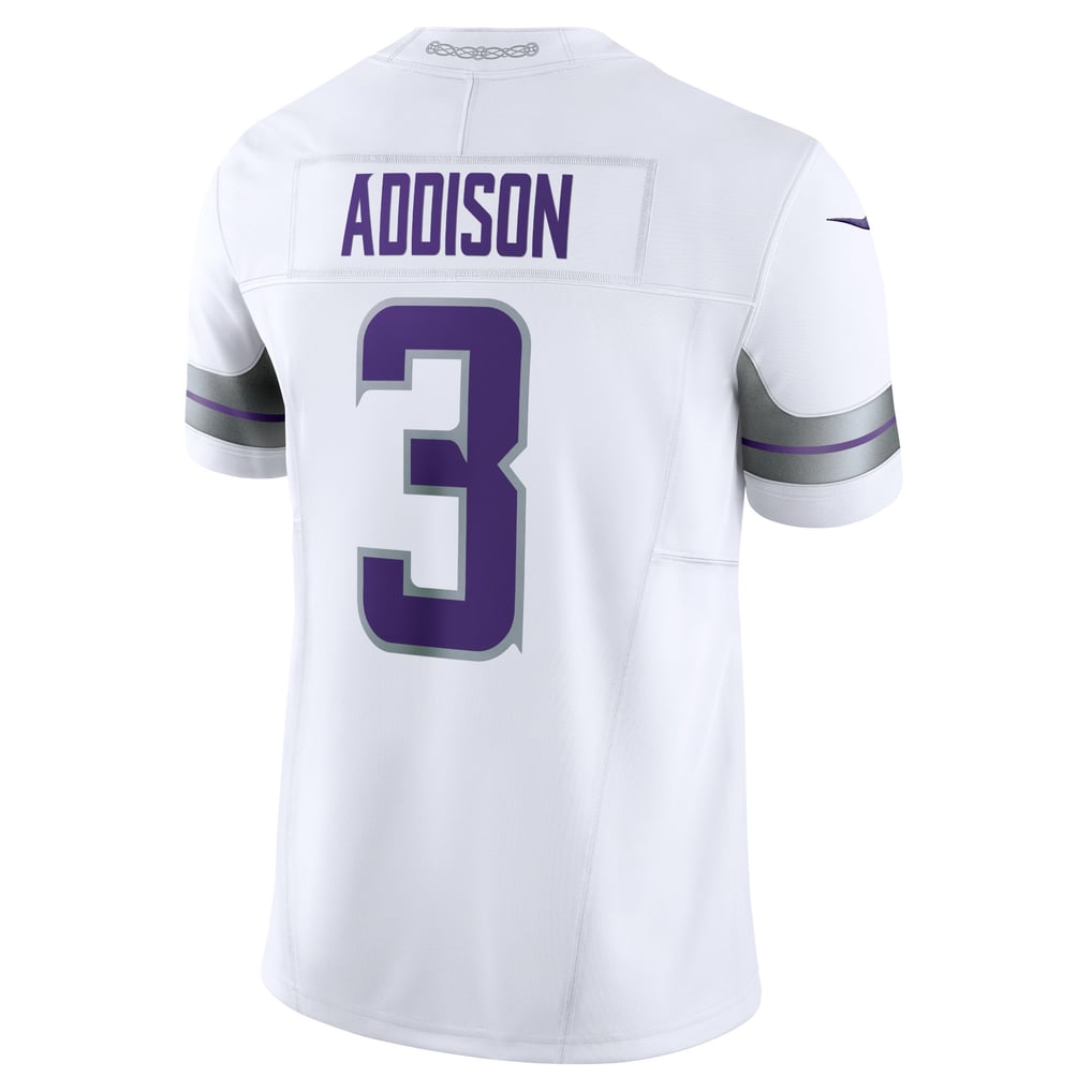 Men's Minnesota Vikings Jordan Addison Nike White Alternate Vapor F.U.S.E. Limited Jersey - Image 4