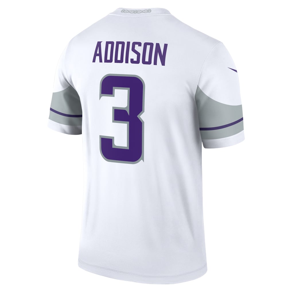 Men's Minnesota Vikings Jordan Addison Nike White Legend Player Performance Top - Image 4
