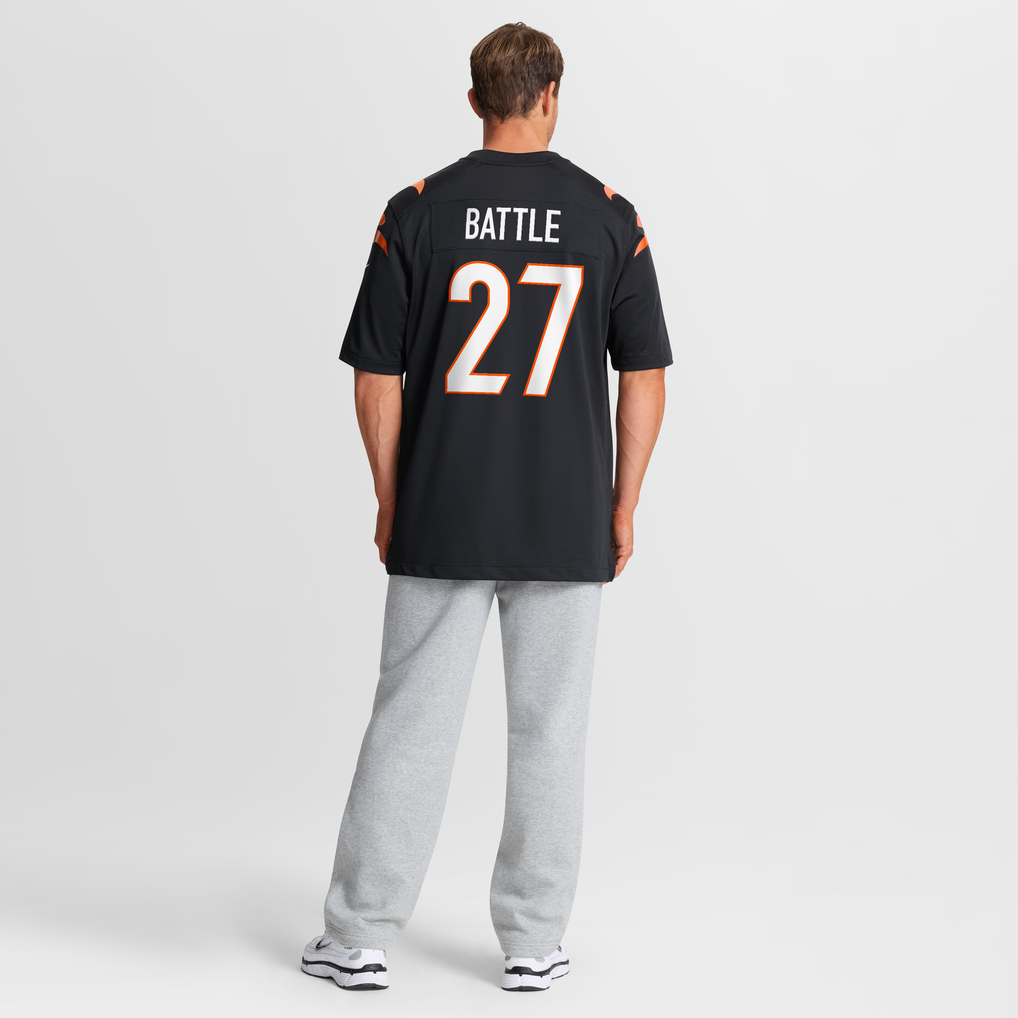 Men's Cincinnati Bengals Jordan Battle Nike Black Team Game Jersey - Image 9