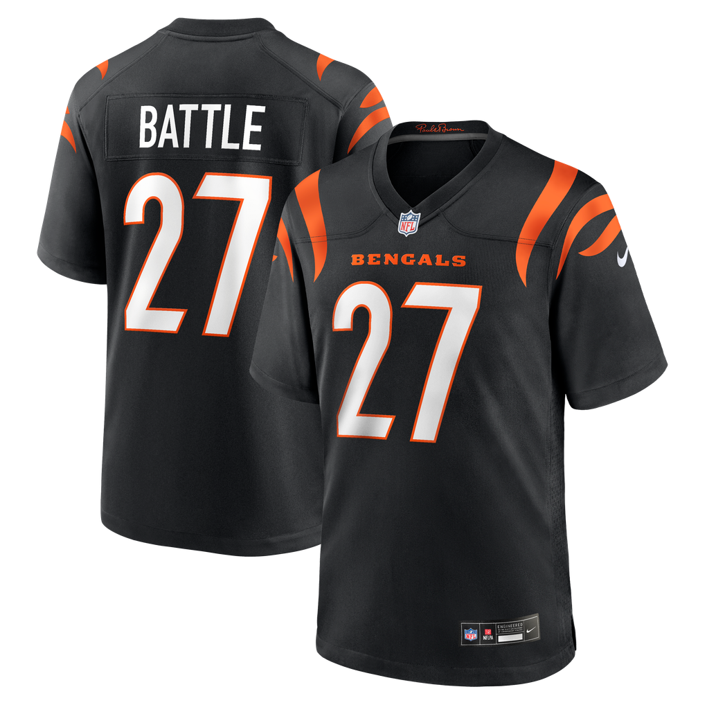 Men's Cincinnati Bengals Jordan Battle Nike Black Team Game Jersey - Image 1