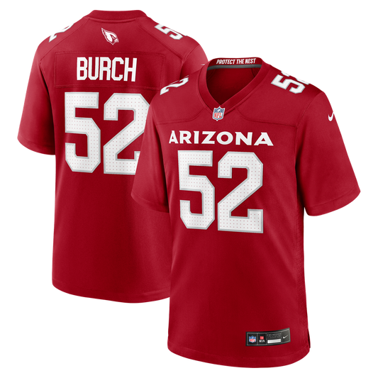 Men's Arizona Cardinals Jordan Burch Nike  Cardinal Team Game Jersey - Image 1