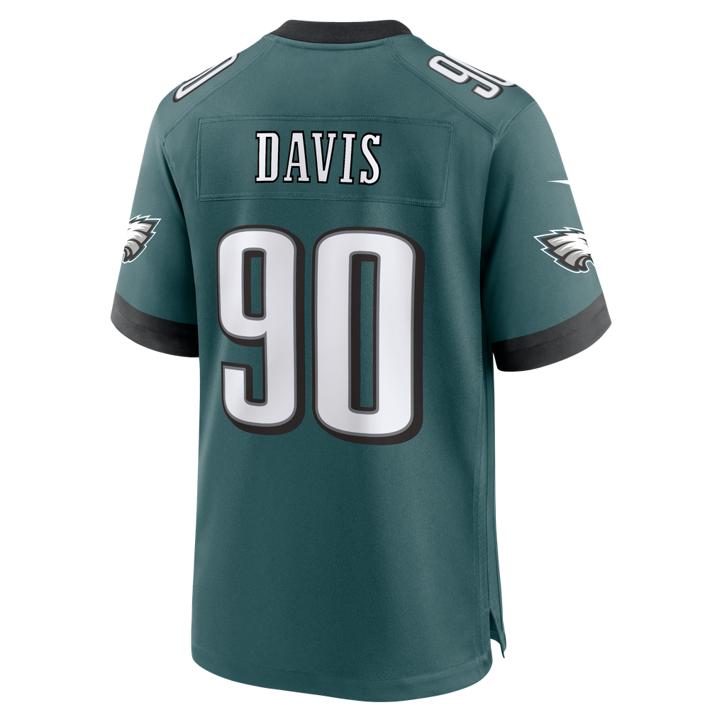 Men's Philadelphia Eagles Jordan Davis Nike  Midnight Green Team Game Jersey - Image 4