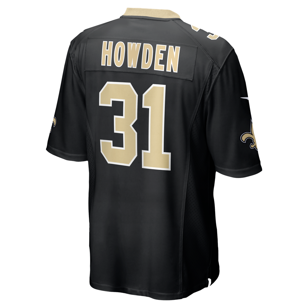 Men's New Orleans Saints Jordan Howden Nike  Black Team Game Jersey - Image 4