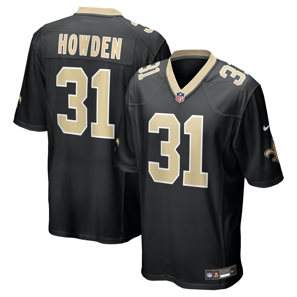 Men's New Orleans Saints Jordan Howden Nike  Black Team Game Jersey - Image 1
