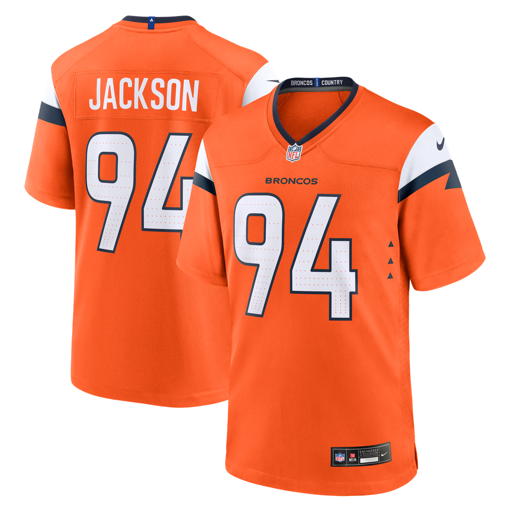 Men's Denver Broncos Jordan Jackson Nike  Orange Team Game Jersey - Image 1