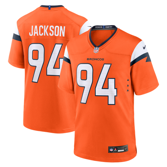 Men's Denver Broncos Jordan Jackson Nike  Orange Team Game Jersey - Image 1
