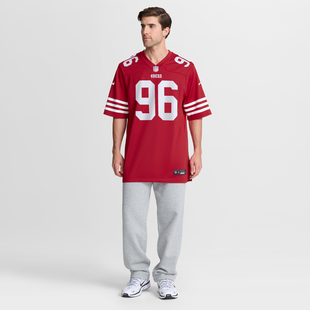 Men's San Francisco 49ers Jordan Jefferson Nike  Scarlet Team Game Jersey - Image 8
