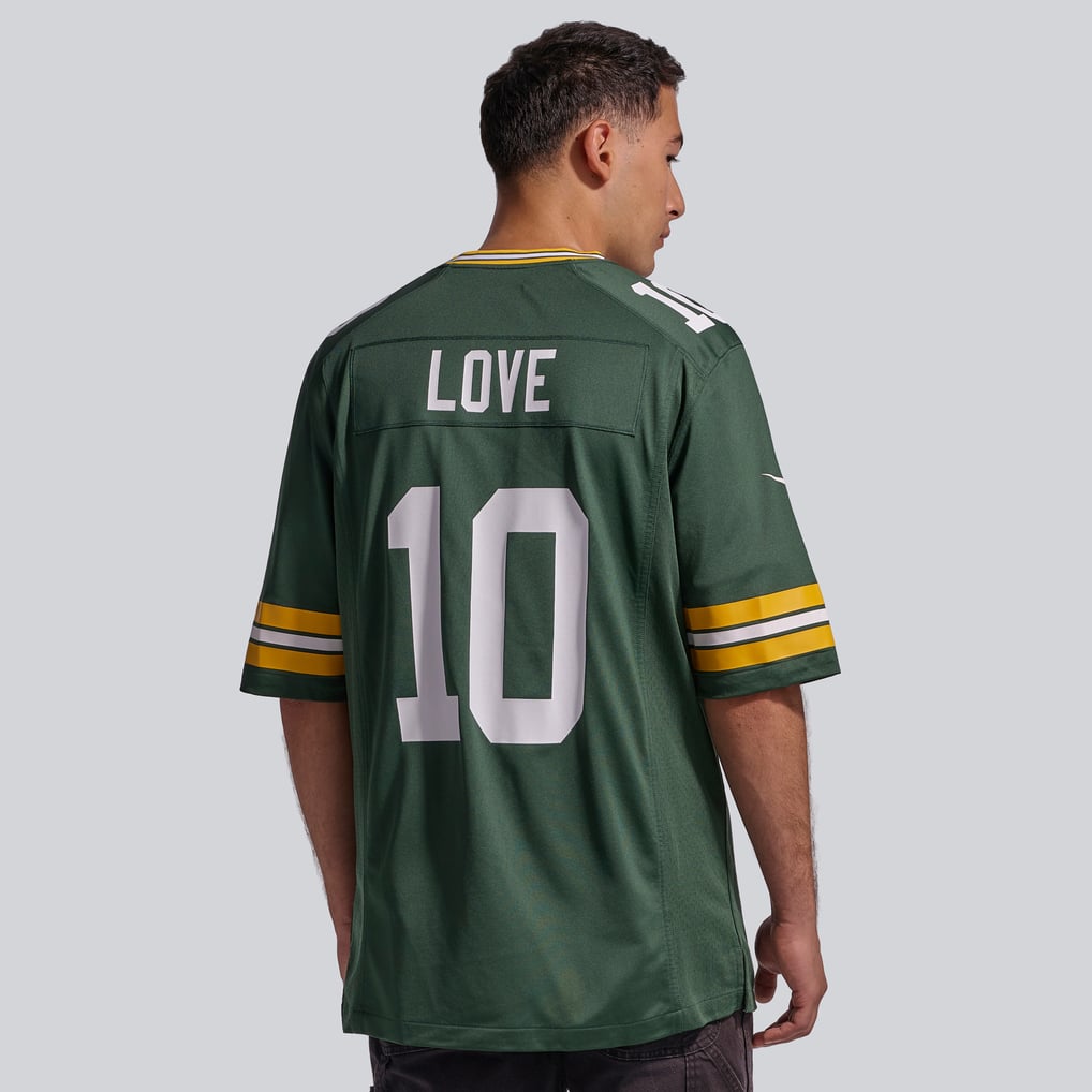 Men's Green Bay Packers Jordan Love Nike Green Player Game Jersey - Image 4