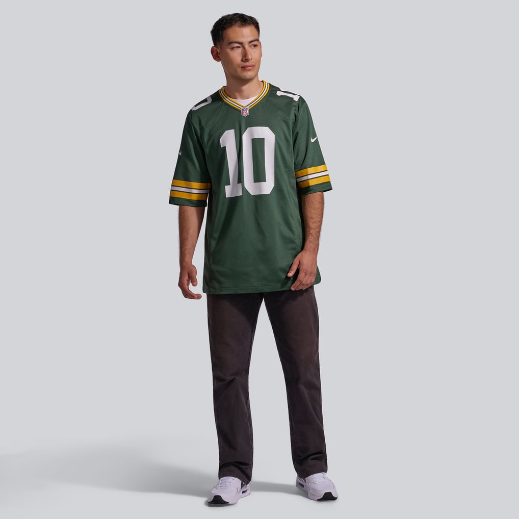 Men's Green Bay Packers Jordan Love Nike Green Player Game Jersey - Image 5