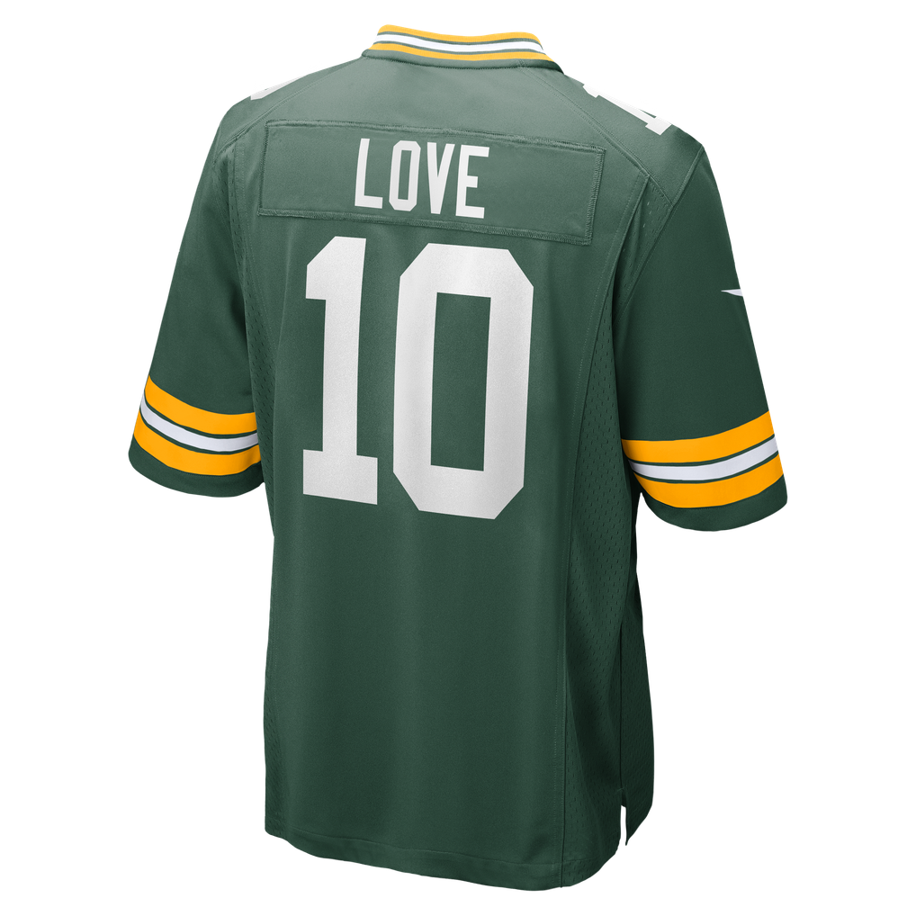 Men's Green Bay Packers Jordan Love Nike Green Player Game Jersey - Image 8