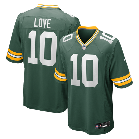 Men's Green Bay Packers Jordan Love Nike Green Player Game Jersey - Image 1