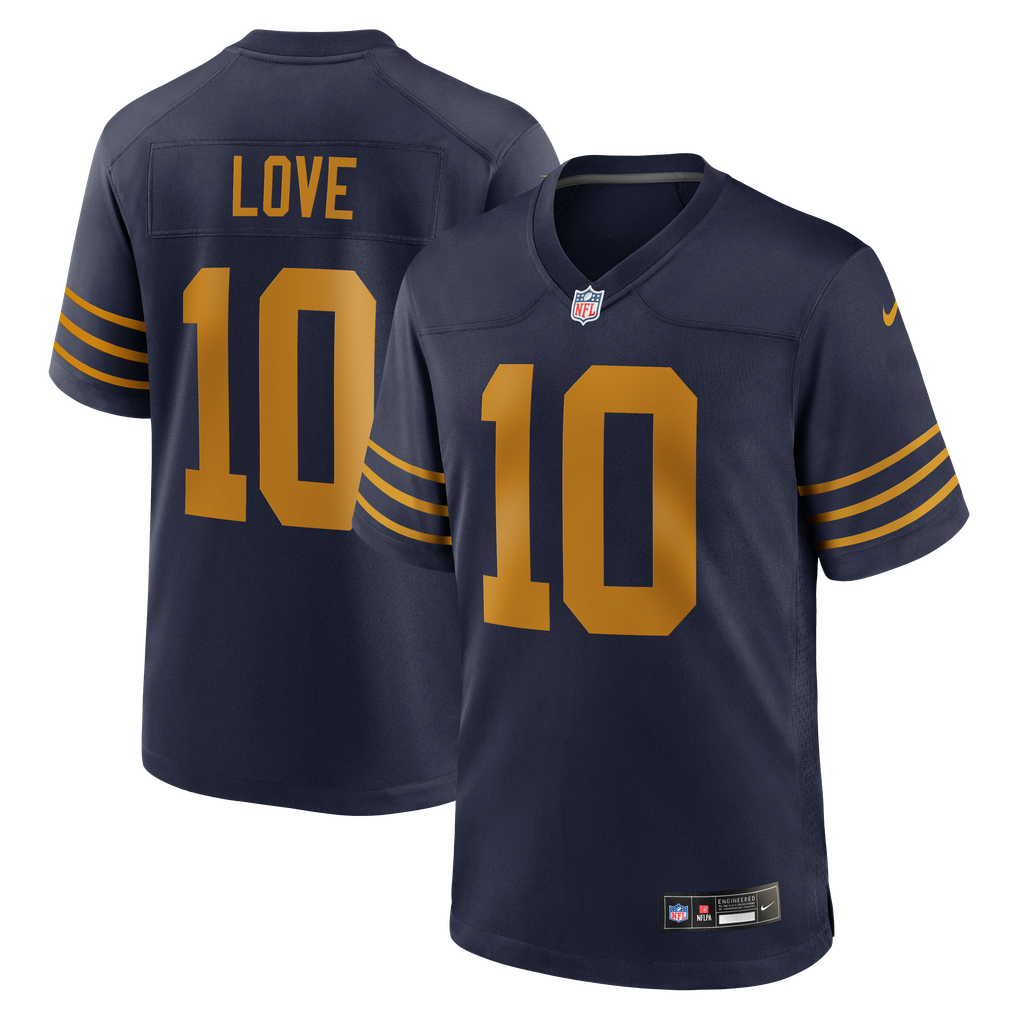 Men's Green Bay Packers Jordan Love Nike Navy The 1923 Classic Game Jersey - Image 2