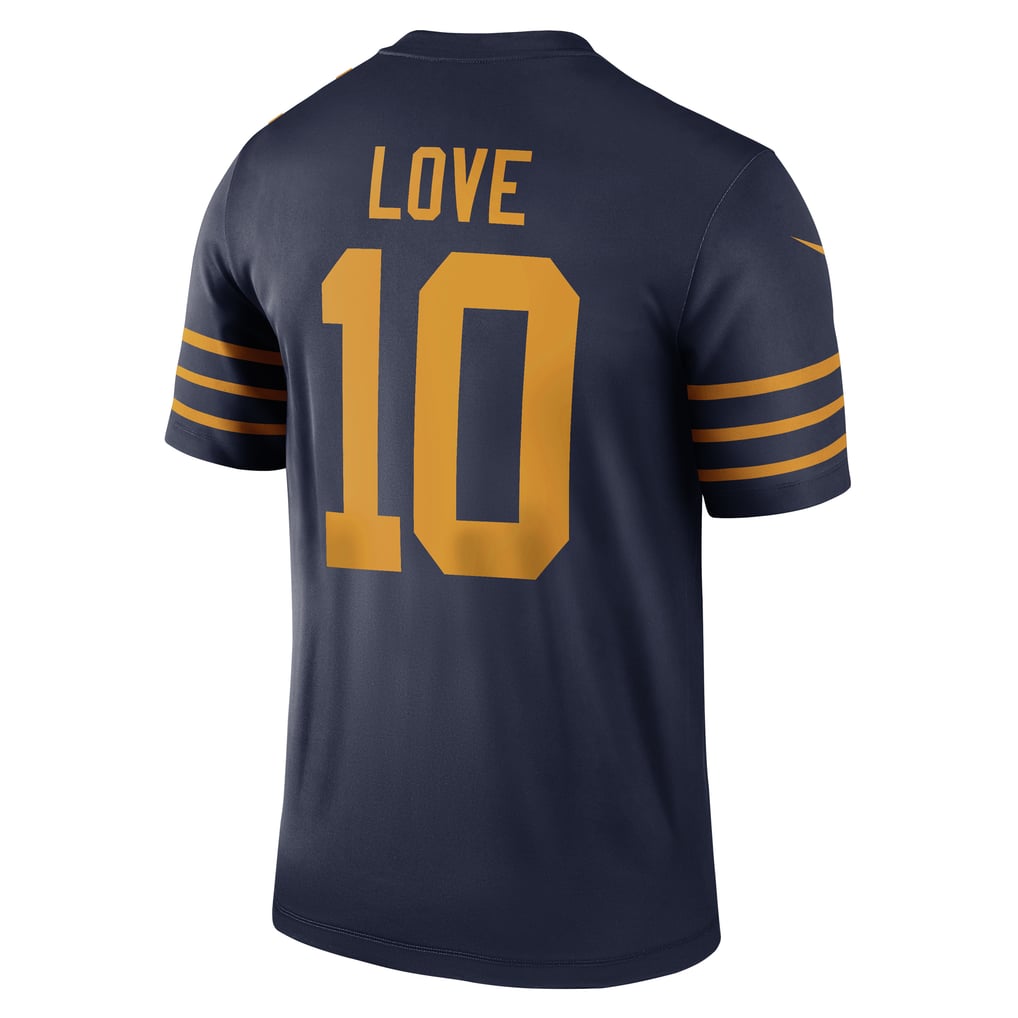 Men's Green Bay Packers Jordan Love Nike Navy The 1923 Classic Legend Player Dri-FIT Top - Image 4